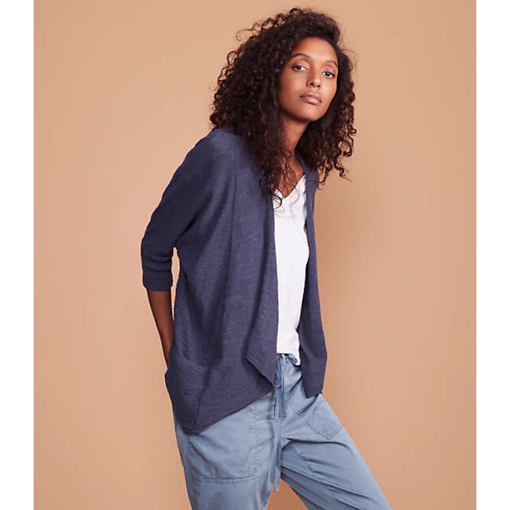Lou & Grey Texturist Open Cardigan